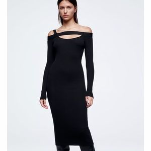 Zara Black MIDI Dress